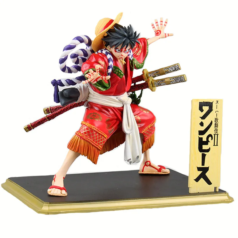 

Onepiece 19cm super hot blooded animation Monkey D Luffy Japanese style model PVC