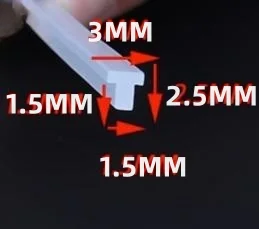 

Прозрачный силиконовый уплотнительный профиль