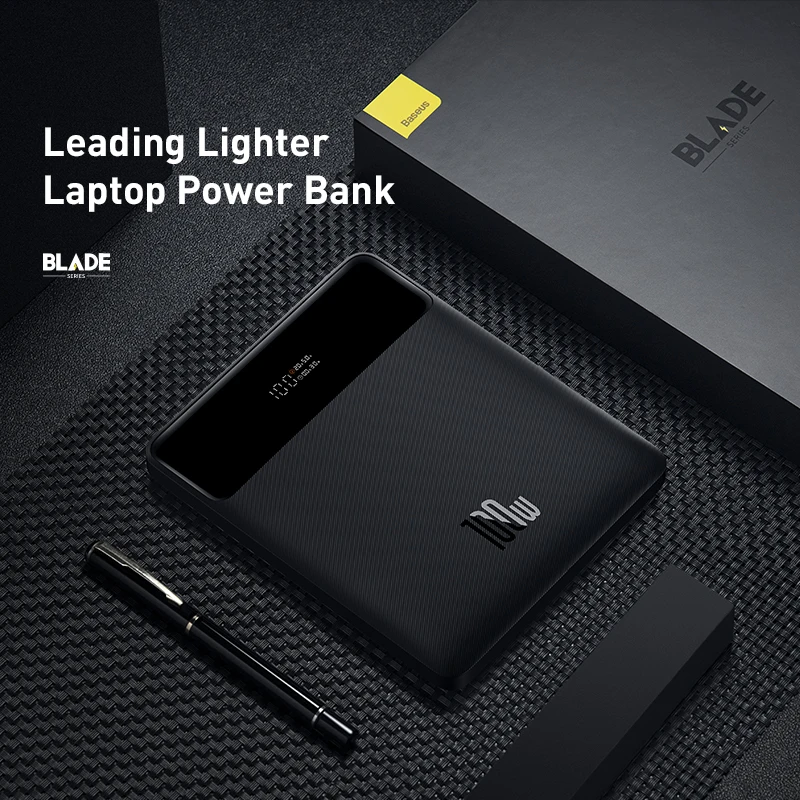 Tanie Baseus PD 100W Power Bank 20000mAh Powerbank USB C Przenośna Zewnętrzna ładowarka Typu C Szybkie ładowanie Dla Macbook Pro Laptop