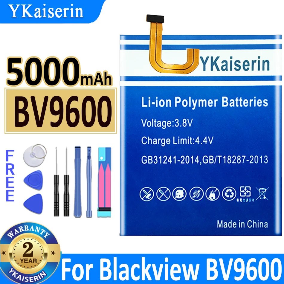 

YKaiserin Battery BV 9600 5000mAh for Blackview BV9600/BV9600 Pro/BV 9600 Pro/BV9600Pro Phone Latest Production Battery Bateria
