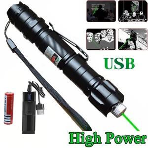 Hunting high-power green laser USB rechargeable laser sight adjustable scorch green laser 532nm 500 to 10000 meters green laser