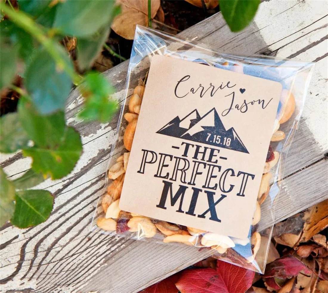 

Set Of 20 The Perfect Mix Wedding Favor Stickers - DIY Trail Mix Favors