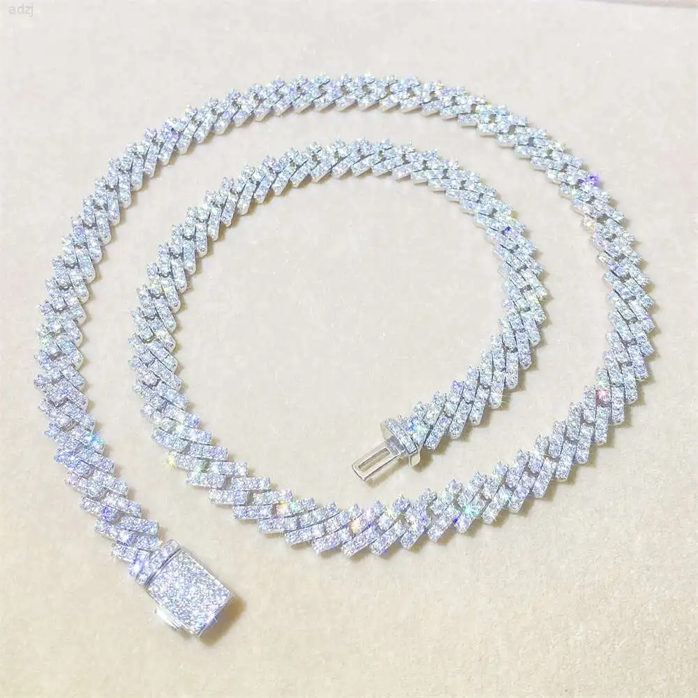 R.gem. Мужской чокер из серебра 925 пробы с кубинской цепью шириной 8/13 мм