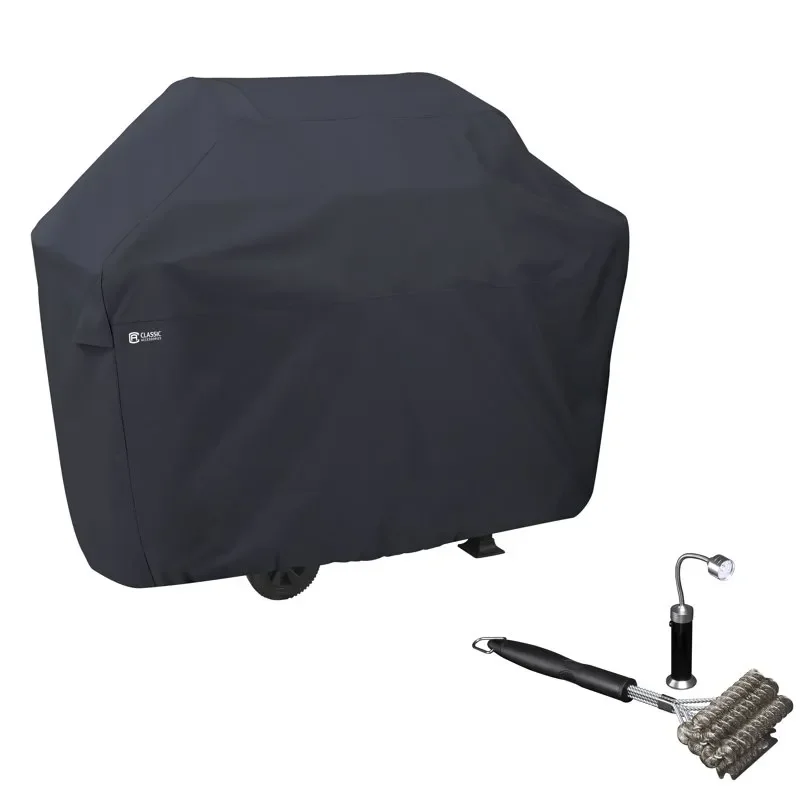 

64 Inch BBQ Grill Cover with Coiled Grill Brush & LED Light