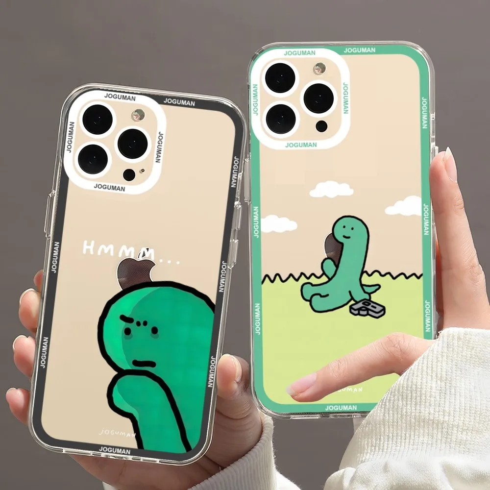 Чехол для телефона Joguman Studio iPhone 11 12 Mini 13 14 15 Pro Max прозрачный корпус