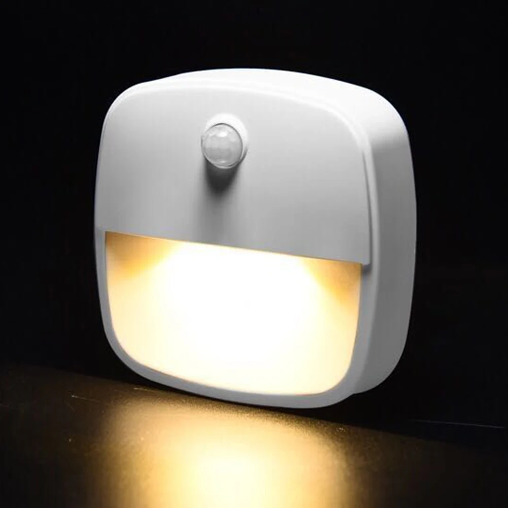 

Warm White Home Plastic Stick On Indoor Kids Adults Cupboard Wardrobe LED Night Light Easy Install Bedroom Motion Sensor
