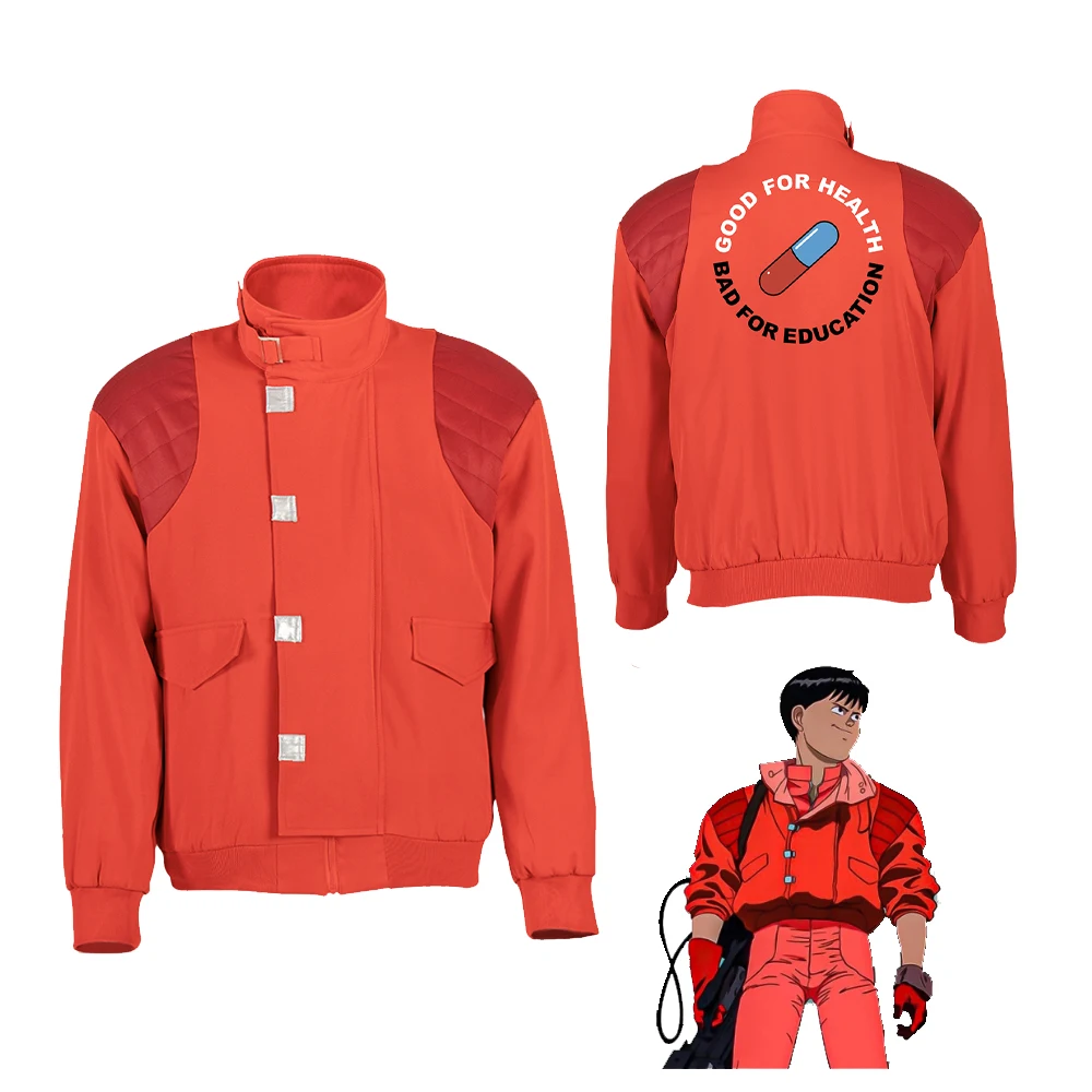 

Костюм для косплея Shotaro Kaneda, красная куртка на молнии, пальто, повседневная бейсбольная куртка, мотоциклетная форма, мужские костюмы на Хэллоуин для взрослых