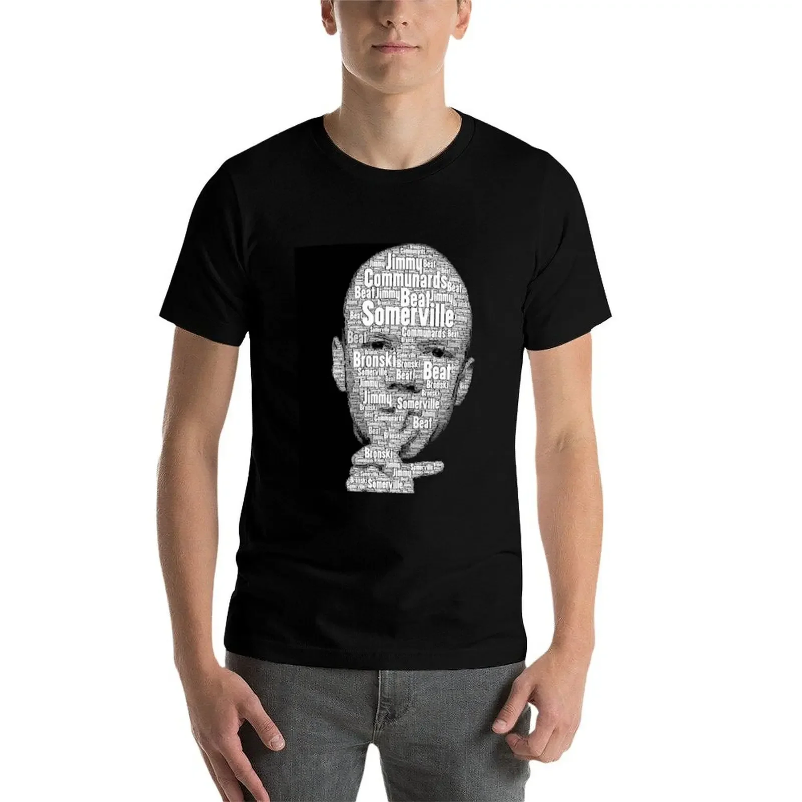 Черно-белая футболка Bronski Beat Typeface с аниме одежда на день Святого Валентина набор