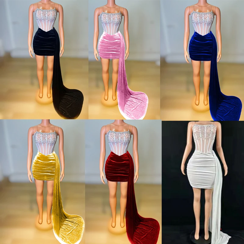 

Женское бархатное платье с длинным рукавом, 6 цветов