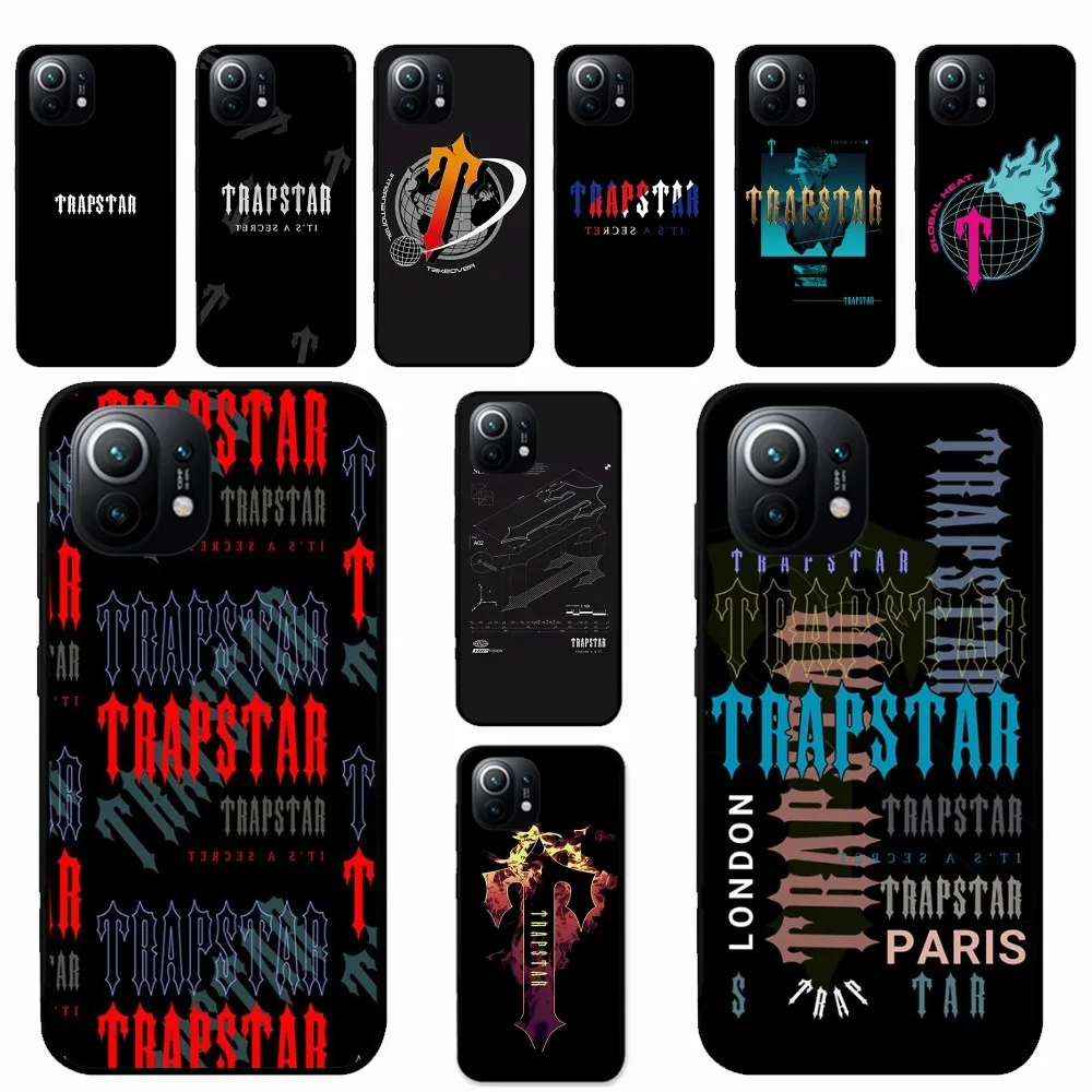 

Fashion T-Trapstar Logo Phone Case For Xiaomi Mi 5X 8 9 10 11 12 lite pro 10T PocoX3pro PocoM3 Note 10 pro lite