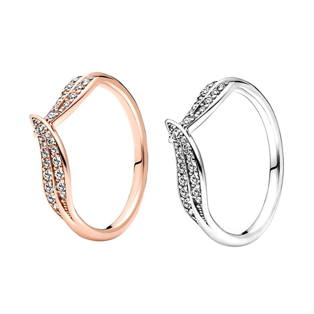 

Silver-plated and Diamond-studded Sparkling Personalized Leaf Niche Design Sense Ring for Women Fit for Pandora with Bag