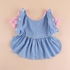 Pet Classic Embroidery Corduroy Dress Cat Dog Dress Pet Skirt Dog Dress With Towing Buckle Teddy Bears Coat Pet Clothes 4