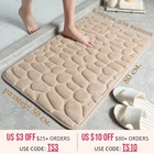 Противоскользящие коврики в стиле оформления искусственной кожи, напольный коврик с тиснением из булыжника, коврик для ванной комнаты