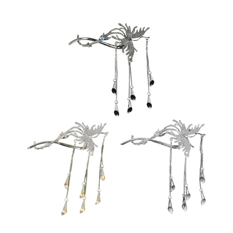 

Versatilely Metal Hair Stick Butterfly Shape Headdress Elegant Vacation Hairpin