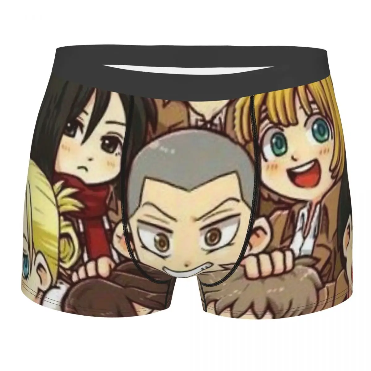 

Anime Comic Attack on Titan Characters In Cute Cartoon Style Underpants Cotton Panties Men's Underwear Sexy Shorts Boxer Briefs