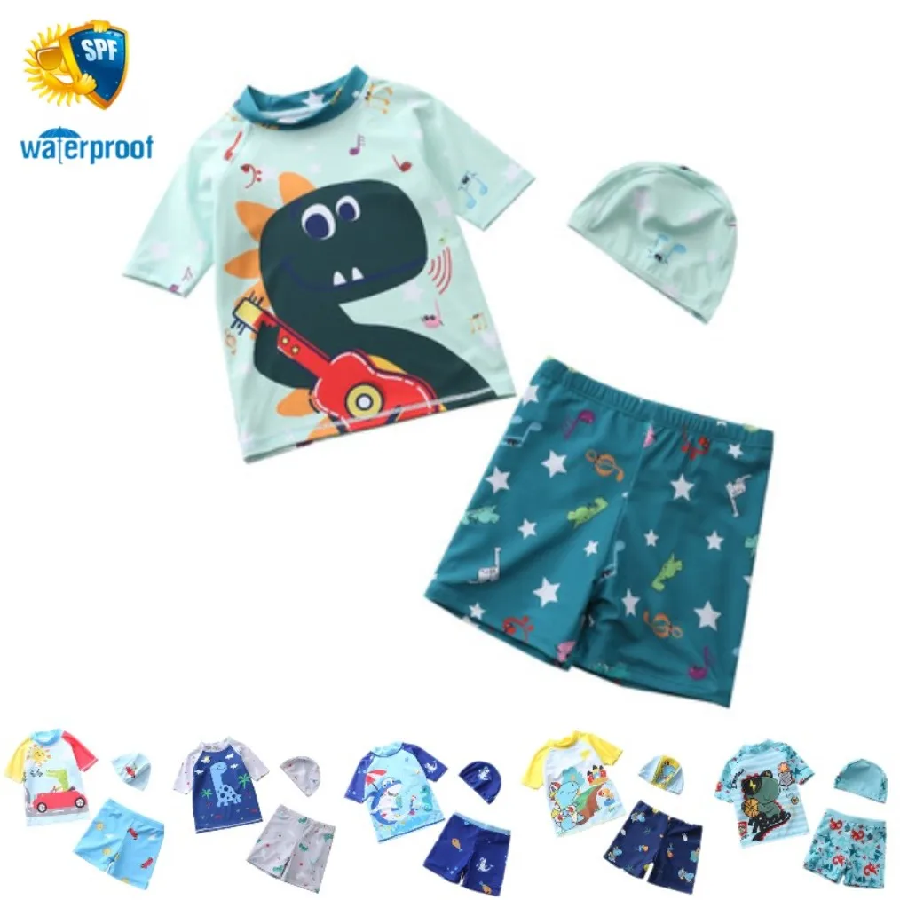 

Baby Swimwear Dinosaur Print UPF50 Children's Swimsuit Separate Swimming Suit for Boy Bathing Clothes Toddler Boys Beachwear
