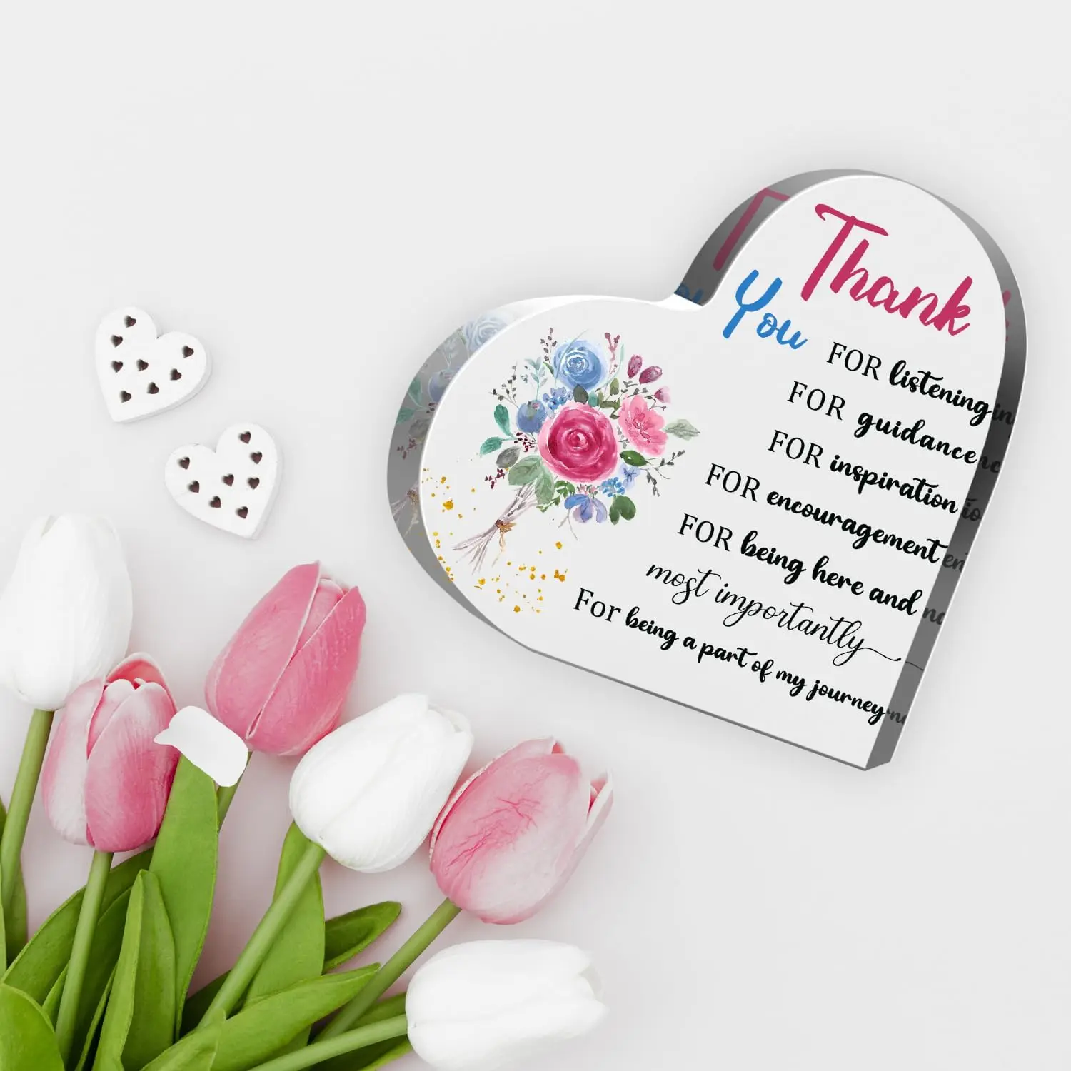 Акриловое сердце Спасибо Подарки-учитель коллеги друг руководитель-идеальный