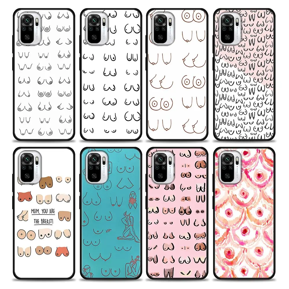 

Sexy Big Boobs Art Print Silicone Phone Case for Xiaomi Poco M3 M4 Pro Soft TPU Cover For Redmi Note 9S 9 Pro 10 S 8 7 Case