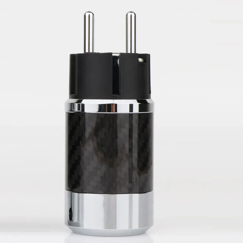 Пара CFT Hi-end углеродное волокно с родиевым покрытием Кабель питания переменного