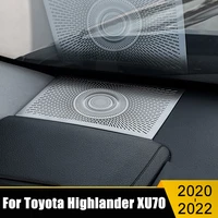 car accessories for toyota highlander xu70 2020 2021 2022 stainless car dashboard vent sound speaker cover panel air vent trim