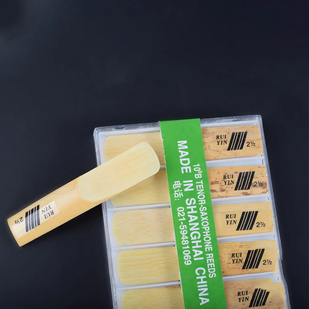 

10Pcs Bb Tone Tenor Saxophone Reeds Strength 2.5 Woodwind Instrument Accessories With A Box Excellent Sound Quality Reed