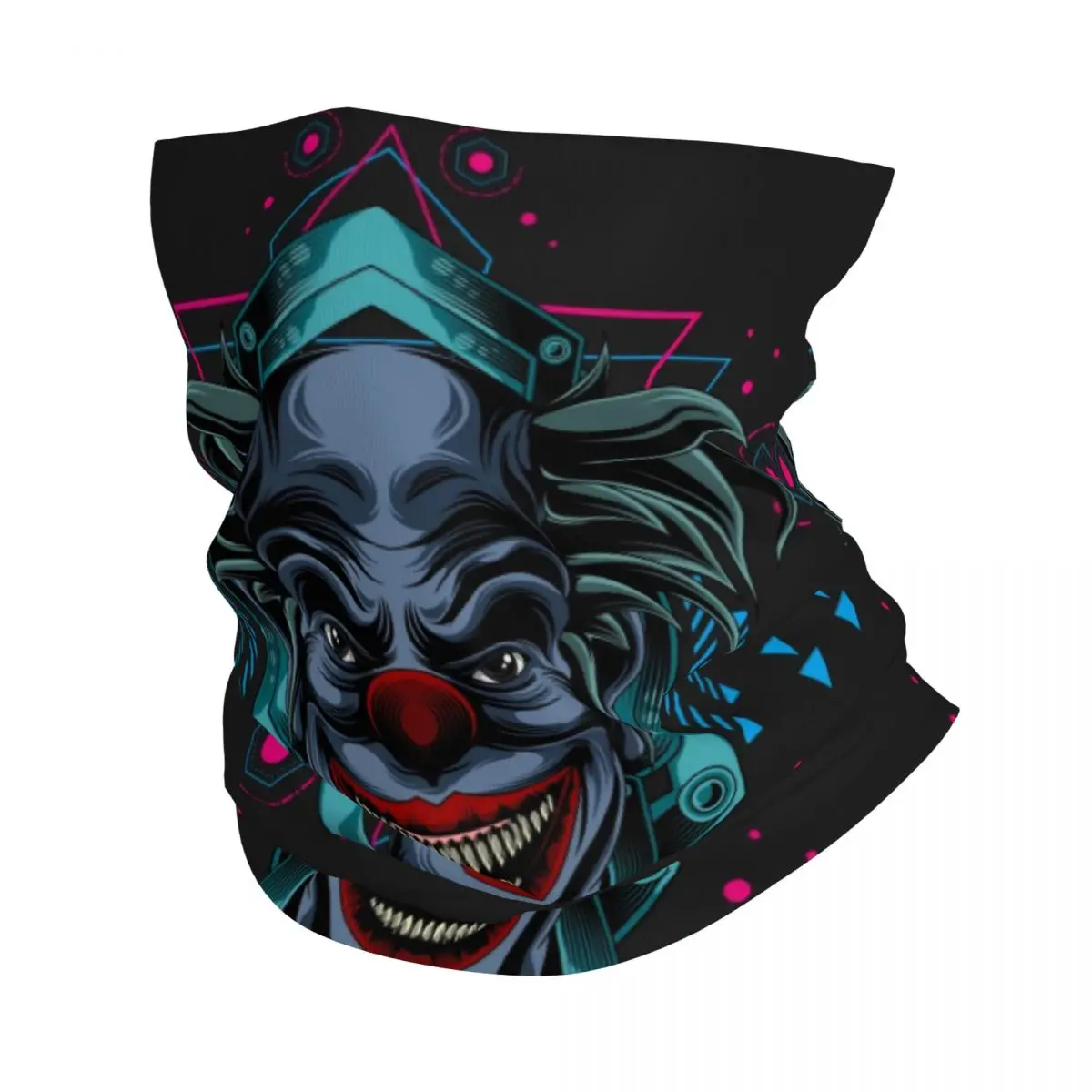 

Geometric Shiny Clown Bandana Neck Warmer Men Women Winter Hiking Ski Scarf Gaiter Classic Dark Joker Face Cover