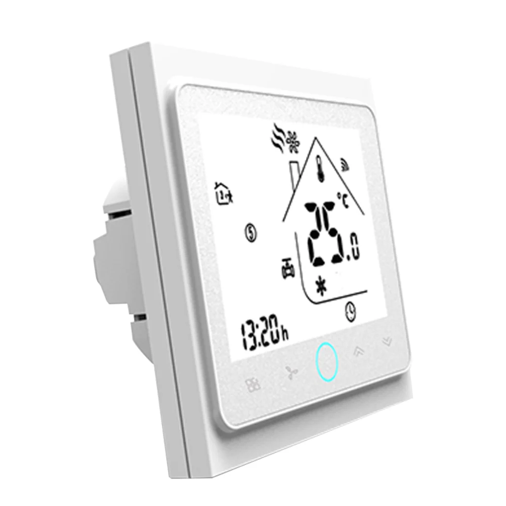

Tuya Smartlife Wifi Digital Touchscreen Ac Thermostat Fan Valve Coil Temperature Remote Voice Control Smart HVAC Thermostat