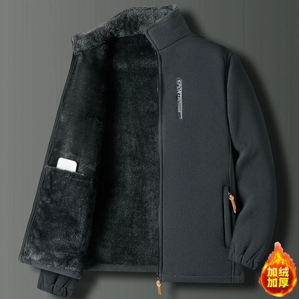 Новинка Осень-зима 2024 модная однотонная утепленная теплая куртка с флисовой