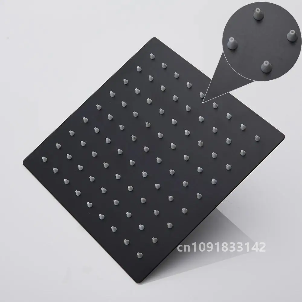 Rozin черный ультратонкий насадка для душа с дождевой насадкой настенный кронштейн