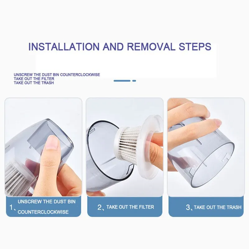 Портативный Ручной Автомобильный Пылесос Беспроводной Перезаряжаемый Бытовой