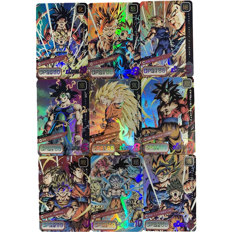 Juego de cartas de batalla de superhéroes de Dragon Ball Z, Cartas coleccionables de Super Saiyan, Ultra instinto, Goku, Gohan, Vegeta, 27 unids/set por Set