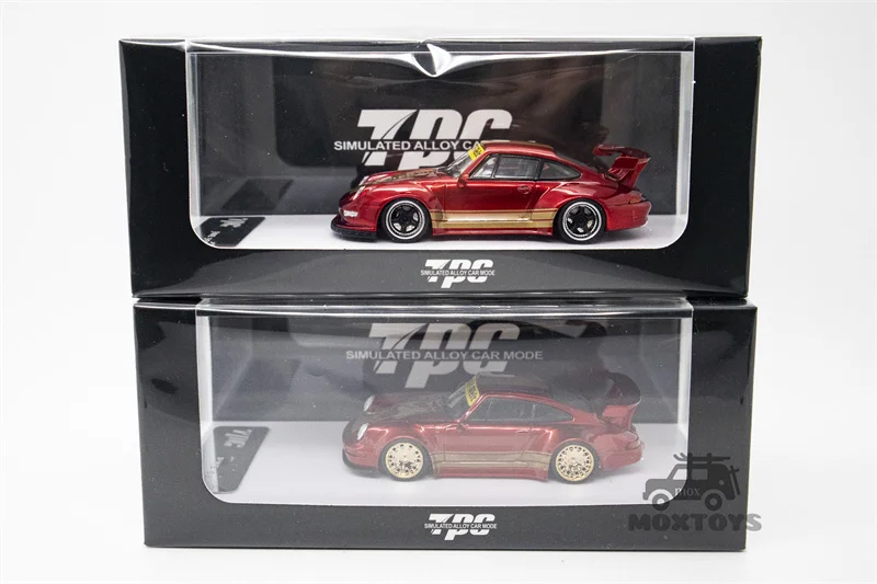 Литая под давлением модель автомобиля TPC 1:64 RWB964/RWB993 Metallic Red Limited500