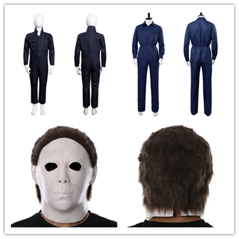 

Adult Kids 2021 Movie Halloween Kills Michael Myers Cosplay Costume Mask Outfits Halloween Carnival Suit