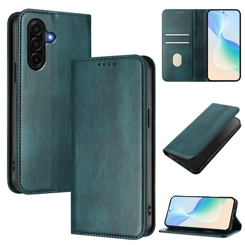 Фото Чехол-книжка из кожи с магнитом для Samsung Galaxy A57 5G (SM-A576B) с подставкой, чехол-флип, защитный чехол-накладка №2