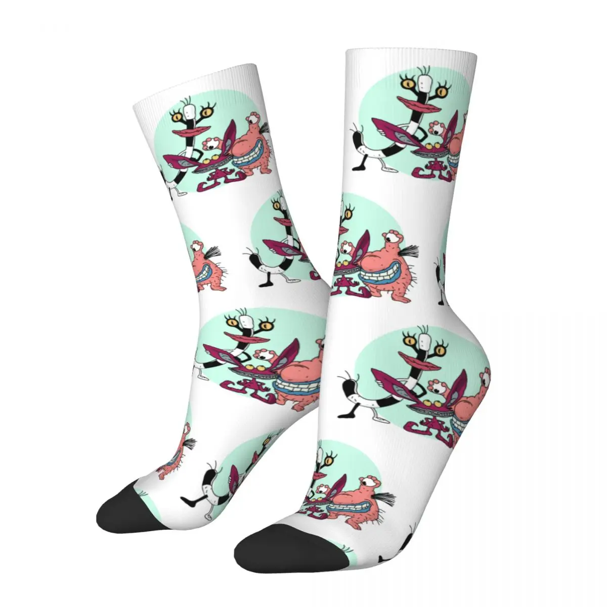 

Christmas Gift Idea Winter Warm Retro Women Men Cartoon AAAHH!! Real Monsters Socks Non-slip Basketball Socks Warm