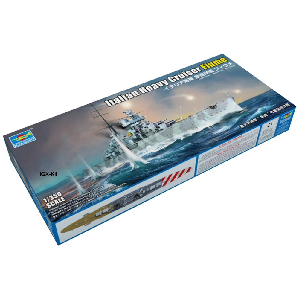 Trumpeter 05348 масштаб 1/350 итальянский тяжелый крейсер военный корабль в сборе
