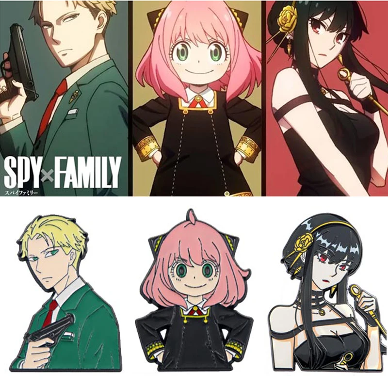 

New Anime SPY×FAMILY Broochs Pin Yor Forger Loid Forger Twilight Cosplay Medal Badge Button Brooch Clothes Decor Cosplay Gift