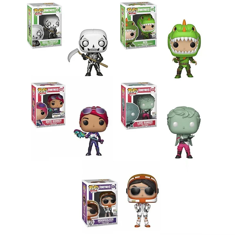 FUNKO POP Fortnight The Fortress Night Skull Trooper BOMBER REX ПВХ фигурка игрушки для детей Рождественский