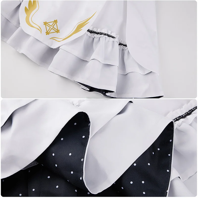 Синий архив Cos Misono Mika милое белое платье для косплея боевая форма женский костюм