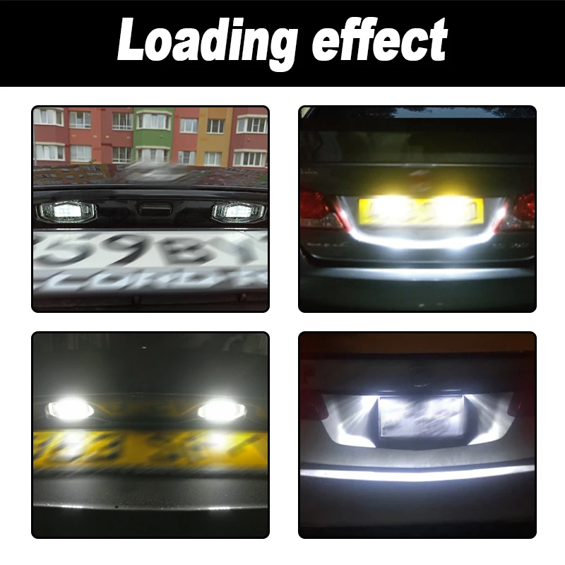 2 шт. Автомобильный светодиодный светильник номерного знака белого цвета для Honda