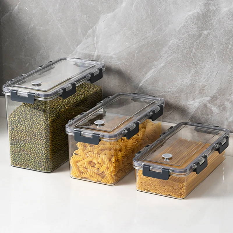 

Airtight Leak Proof Containers Pantry And Refrigerator Organizer Bins Plastic Containers With Easy Lock Lids Clear