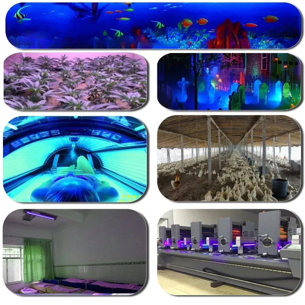 УФ LEDT5 T8 Фиолетовая лампа для сушки Люминесцентная обнаружения NM без клея с