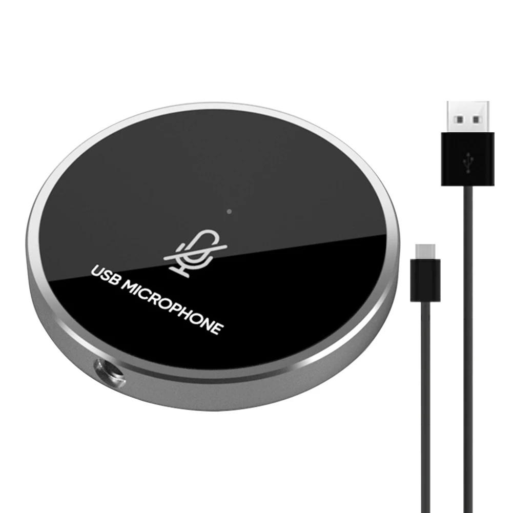 

Microphone Omni Directional Conference Speaker Live Streaming Interview USB Speakerphone With Mute Button Internet Teaching Mini