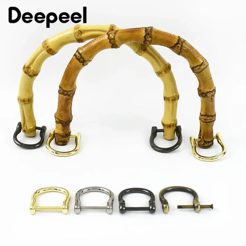 Фото 2/4 шт. Deepeel 12 см, ручки для сумки из натурального бамбука для женщин, сумка с ручкой, рамка для кошелька, сделай сам, сумки ручной работы, сменные аксессуары №3
