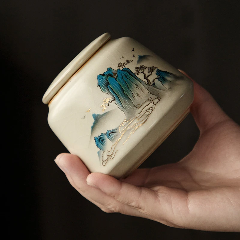 Керамический чайник Mihuang Ruyao горная живопись упаковка для красного и зеленого чая