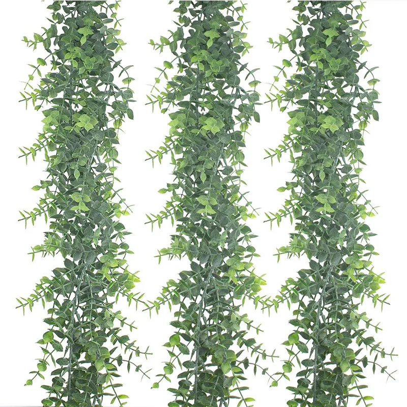 

3pcs 1.8M Artificial Plants Artificial Eucalyptus Rattan Garland Vine for DIY Wedding Decor Wall Hanging Fake Faux Plant