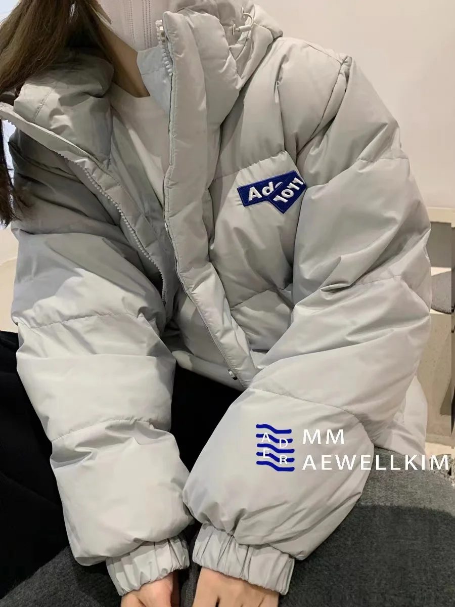 Ader error new Korean design couples down jacket letter reflective high quality men's and women's winter hoodies