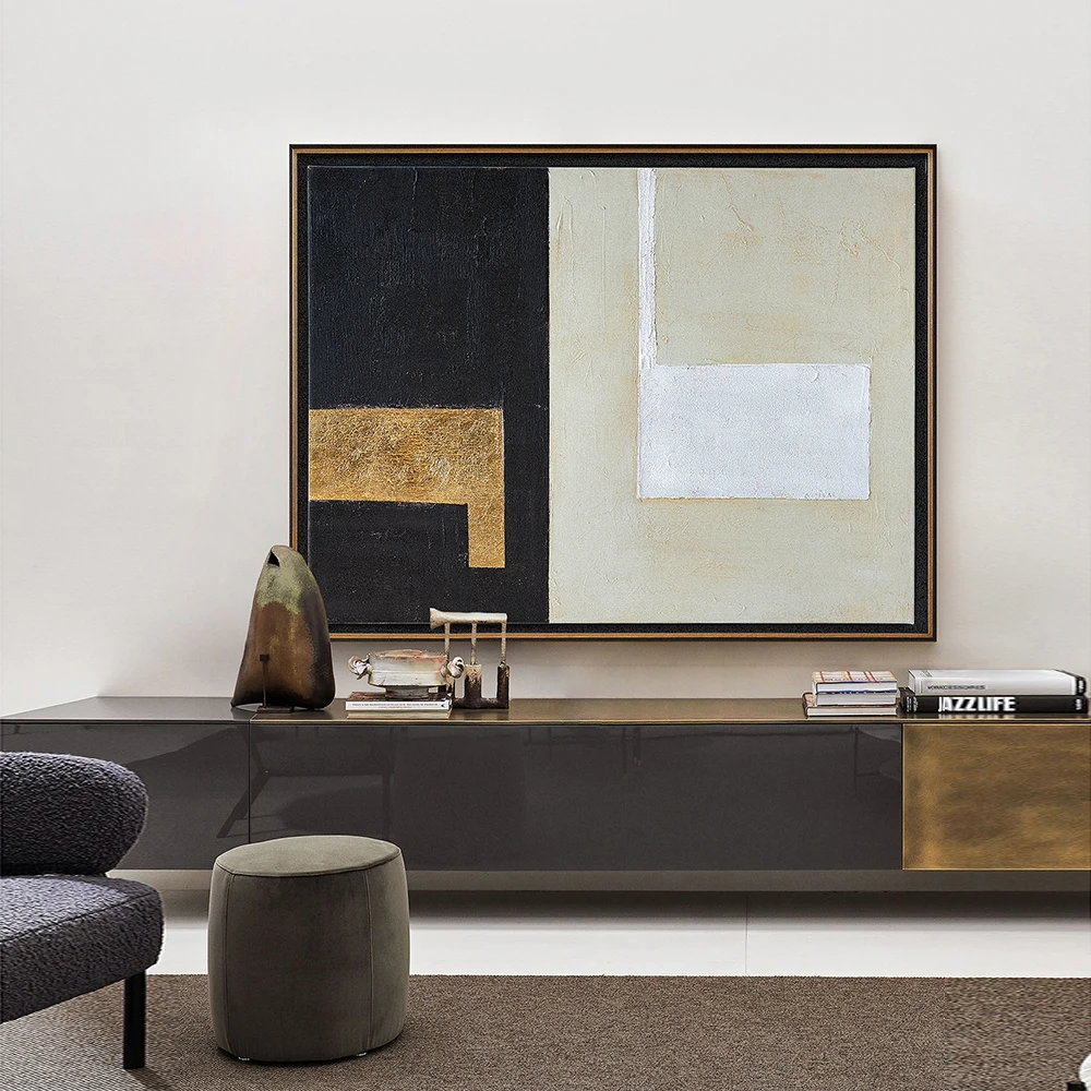 

Абстрактная живопись, современные настенные картины на холсте, толстые текстурированные настенные картины ручной работы, картина маслом д...