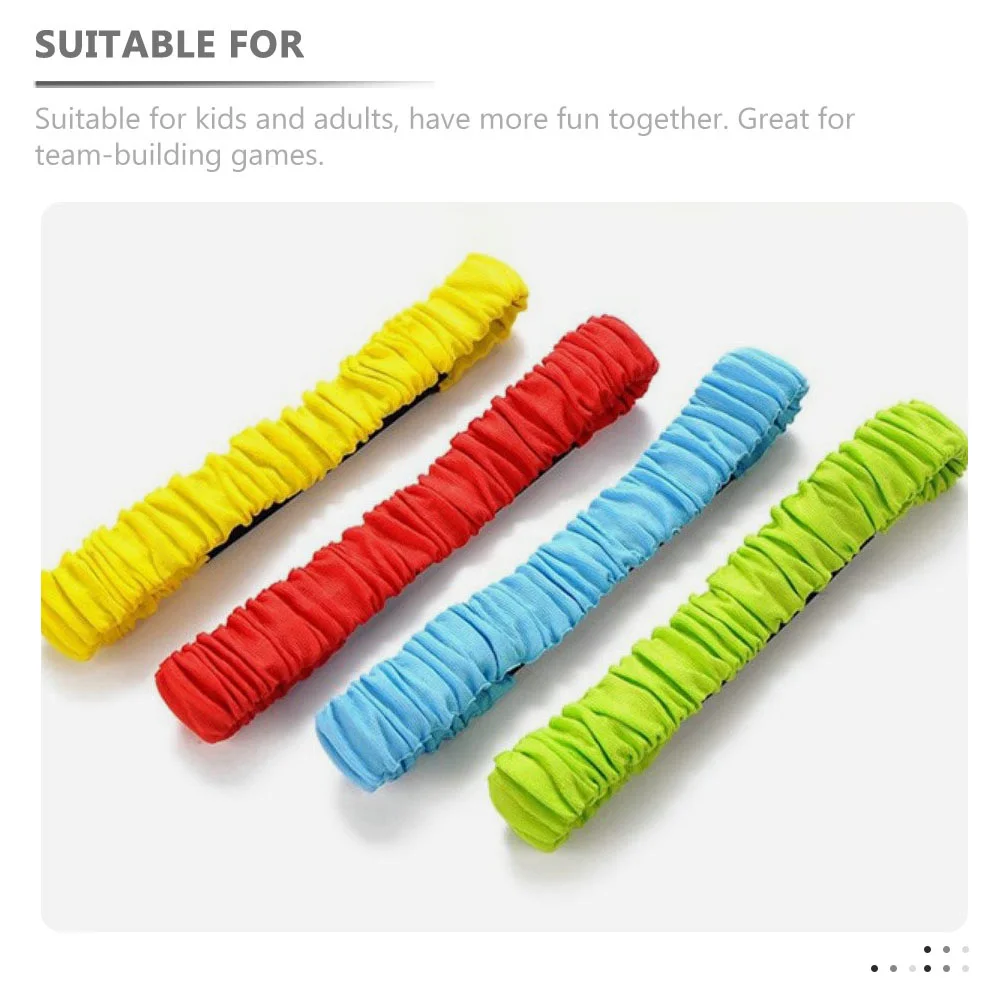 4-местный трехногий ремень для двух человек эластичные гоночные ленты красные