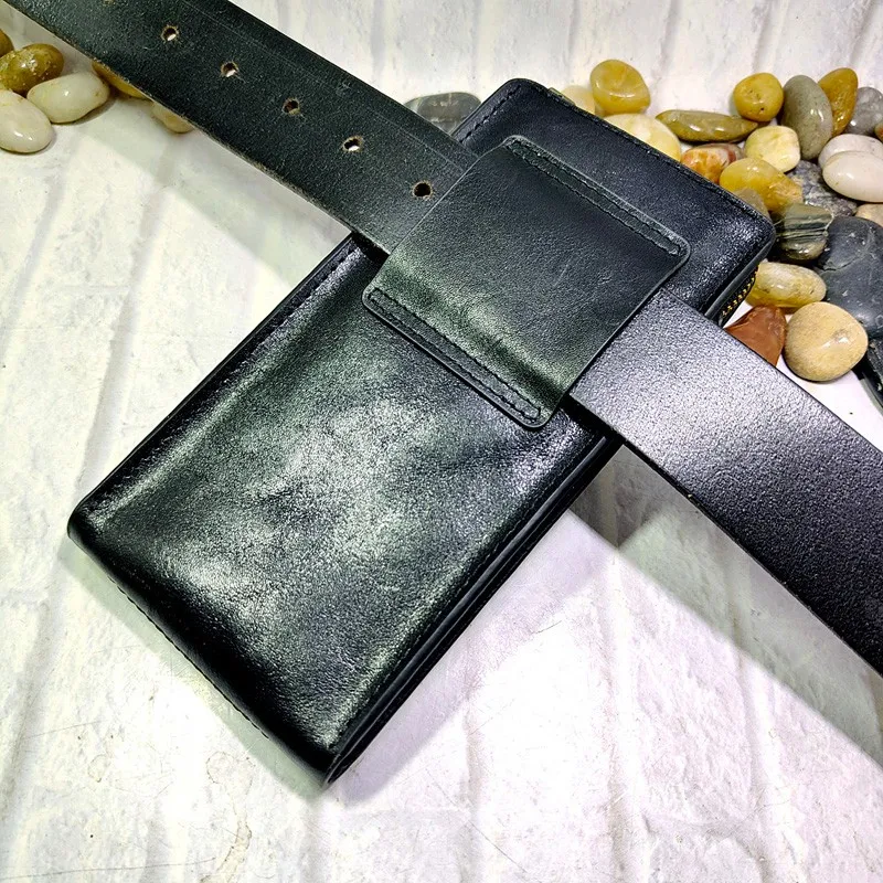 Универсальная поясная сумка для мобильного телефона на молнии кожаный чехол